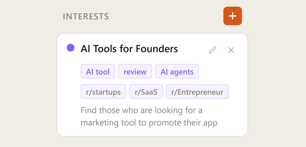Define Your Interests